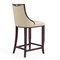 Manhattan Comfort Emperor Bar Stool in Cream and Walnut, PK2 2-BS008-CR - alternate 3